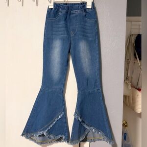 Shein Girls Flare Blue Jeans